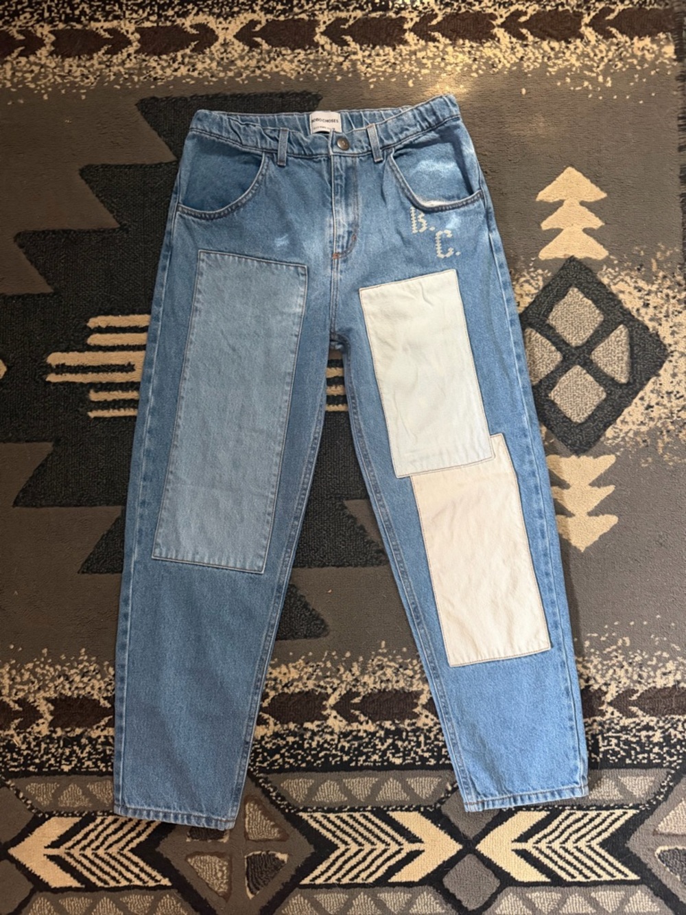 Bobo Choses Blue Patchwork Kids Jeans